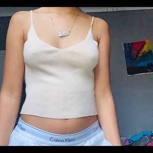 Tan crop top